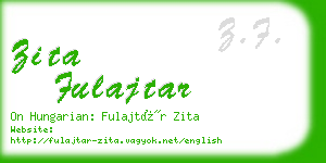 zita fulajtar business card